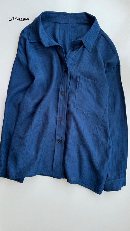 شومیز ریزشی سورمه ای