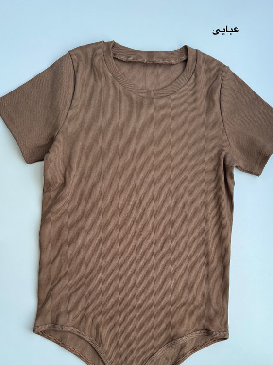 بادی نیم استین قواره دار شکلاتی