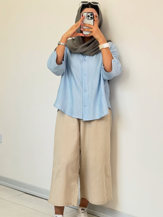 شومیز باکسی ابی