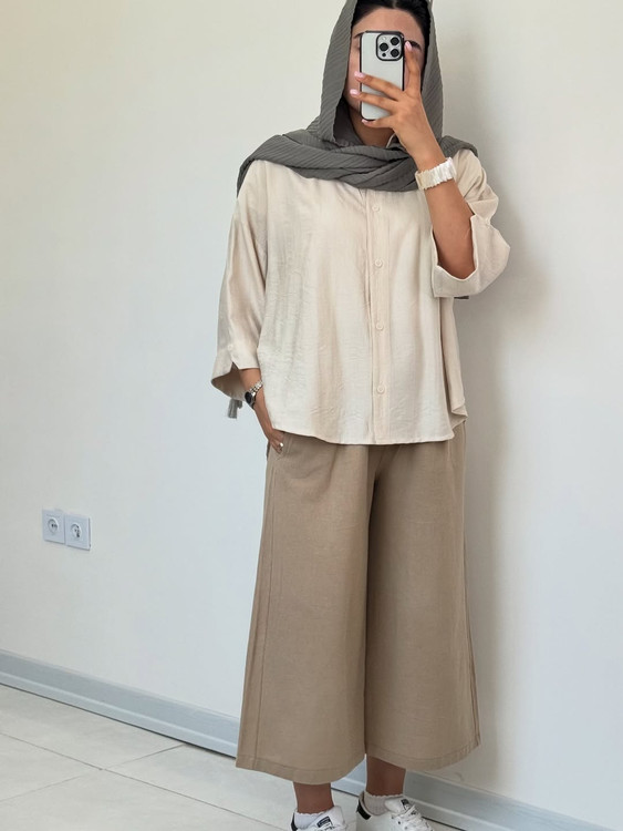 شومیز باکسی استخوانی