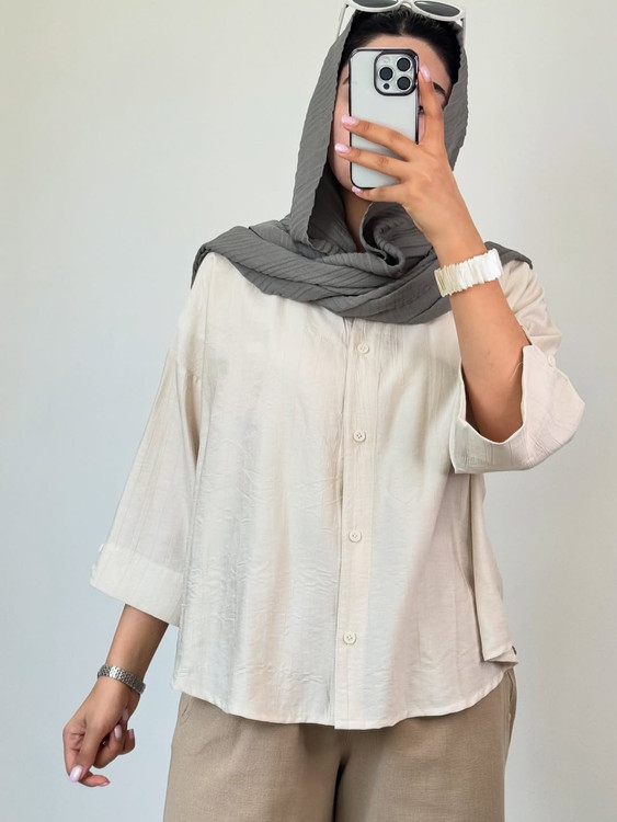 شومیز کوتاه استخوانی