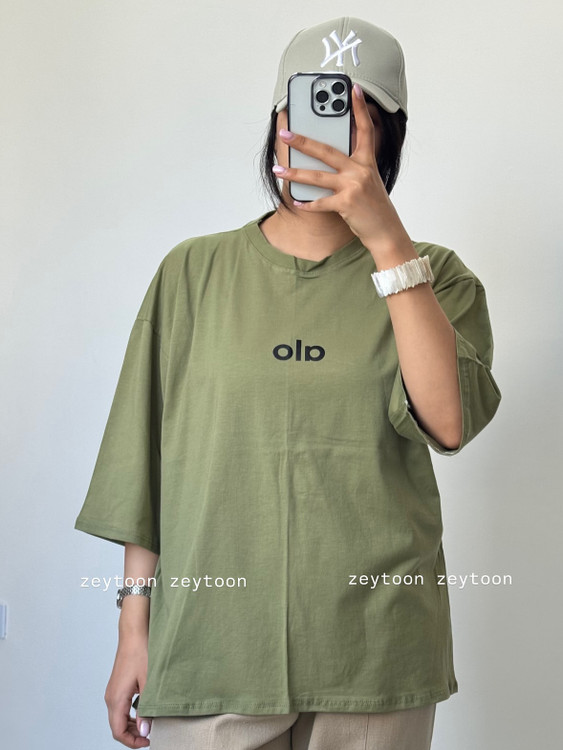 تیشرت لانگ زیتونی
