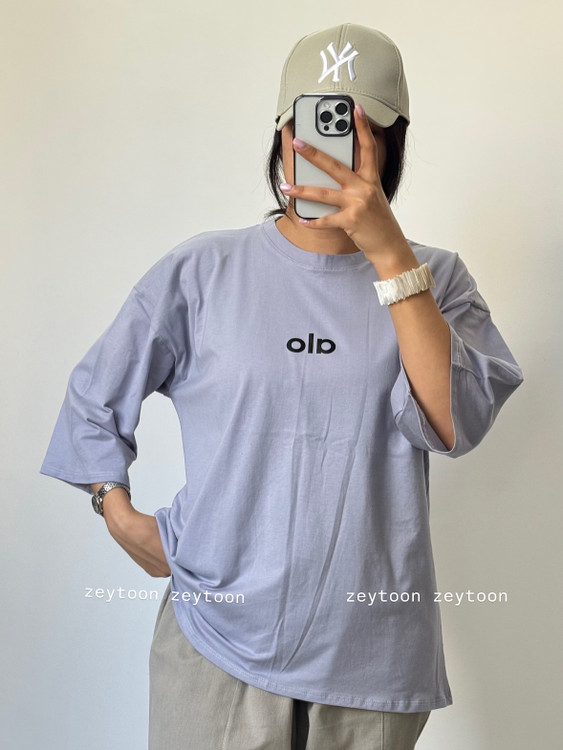 تیشرت لانگ طوسی