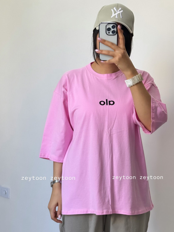 تیشرت الو لانگ صورتی