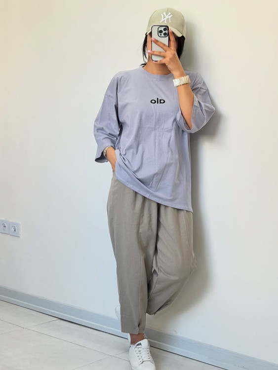 تیشرت الو لانگ طوسی