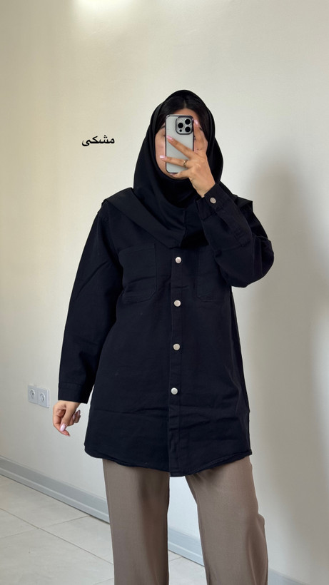 شومیز کتان مشکی