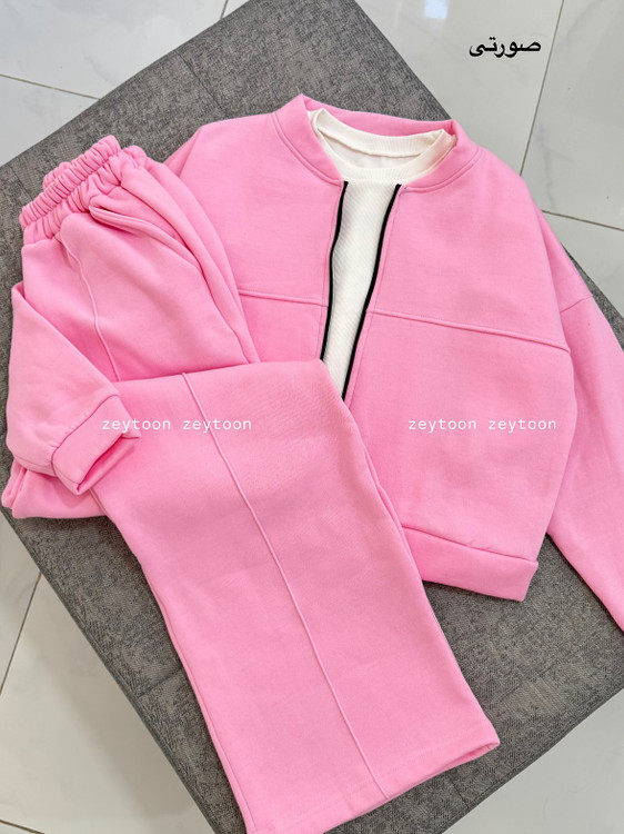 ست بامبر شلوار رنگ صورتی