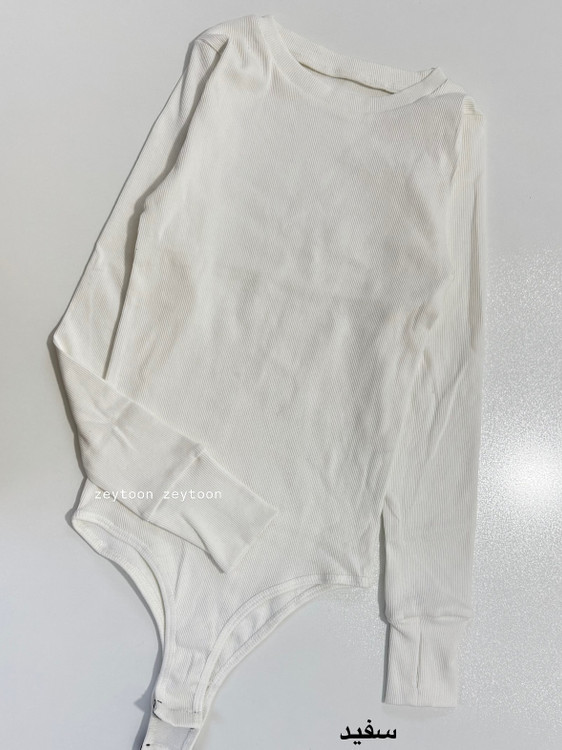 بادی استین بلند سفید