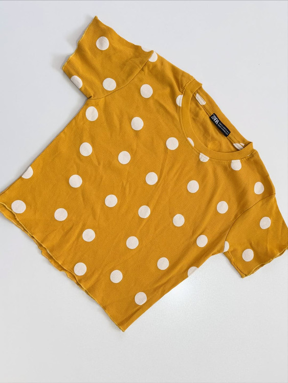 کراپ تیشرتی توپی خالدار