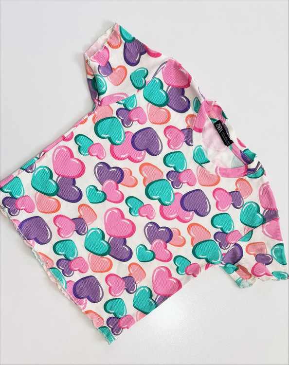 کراپ تیشرتی قلبی