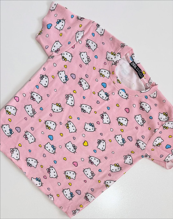 کراپ تیشرتی کیتی