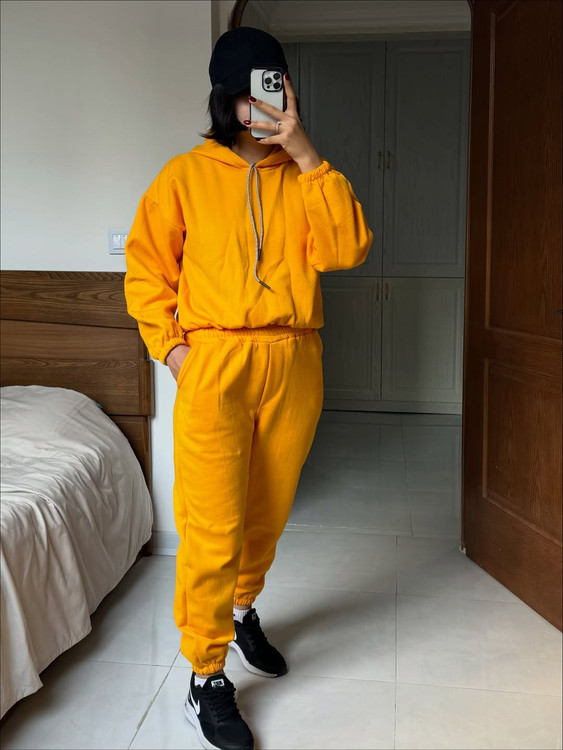 هودی شلوار خردلی