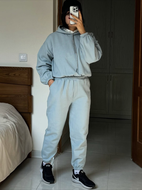 هودی شلوار طوسی