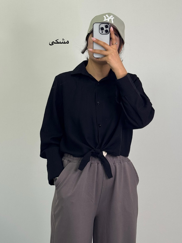 شومیز گره ای مشکی