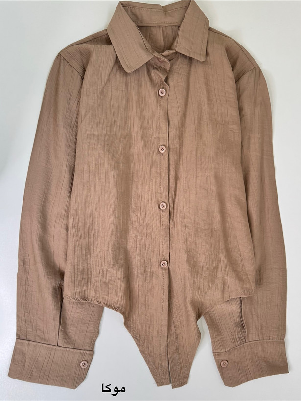 شومیز گره ای موکا