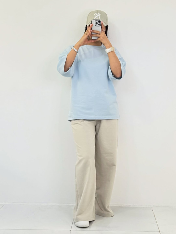 تیشرت باکسی ابی