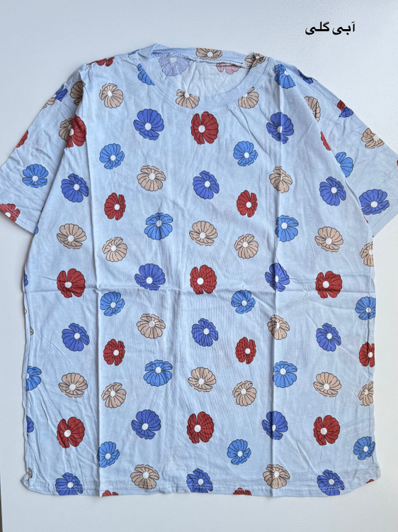 تیشرت نخ پنبه ابی