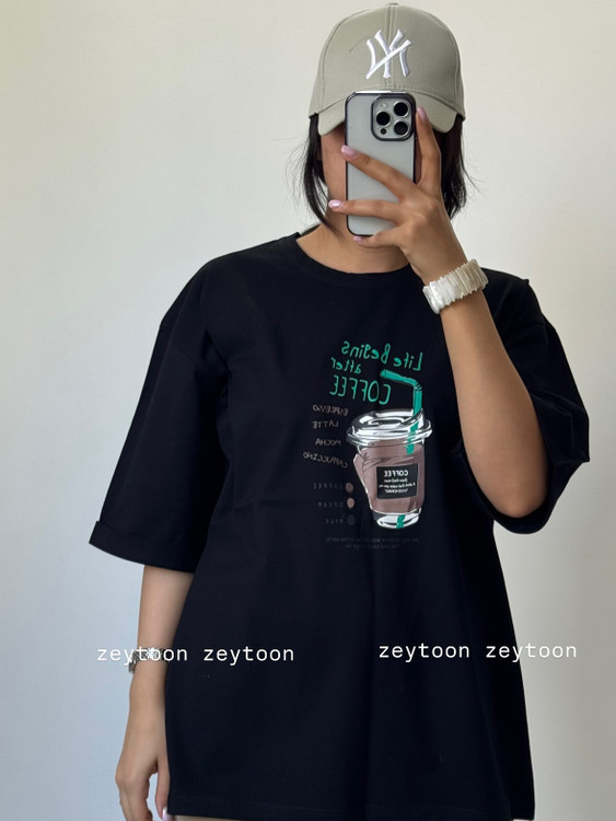 تیشرت لانگ مشکی