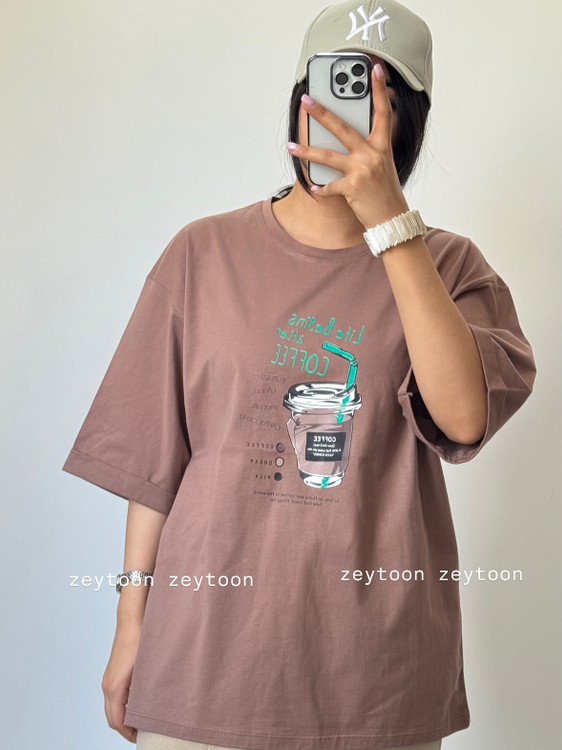 تیشرت لانگ موکا