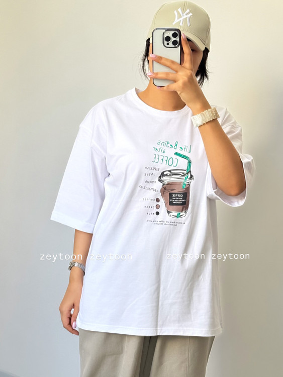 تیشرت لانگ سفید