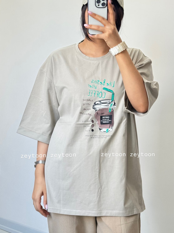 تیشرت لانگ سدری روشن