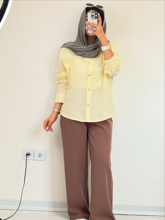 شومیز لینن کره ای