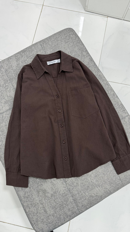 شومیز لنین قهوه ای