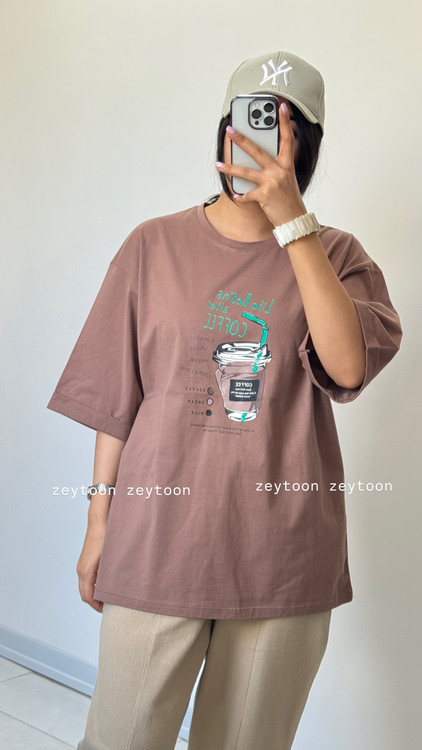 تیشرت لانگ برنزی