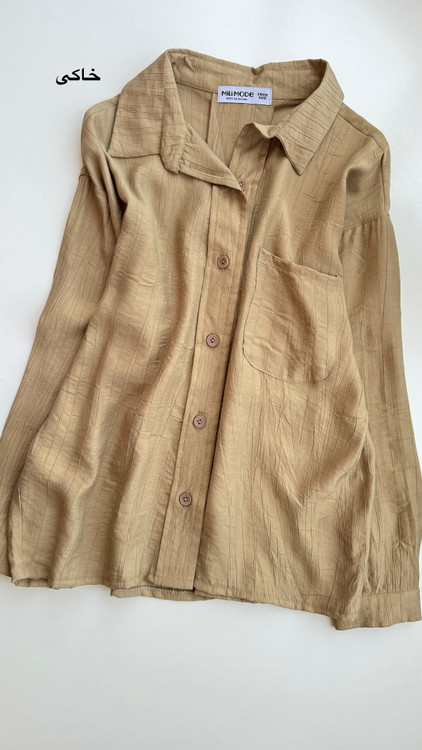 شومیز ریزشی خاکی