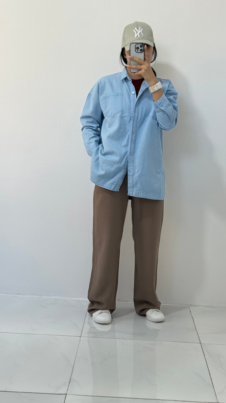 شومیز ابی پررنگ
