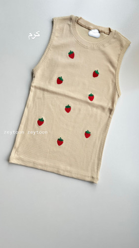 تاپ بلند یقه گرد فانریپ کرم