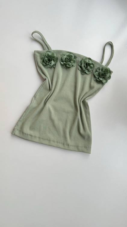 تاپ دکلته سبز پسته ای