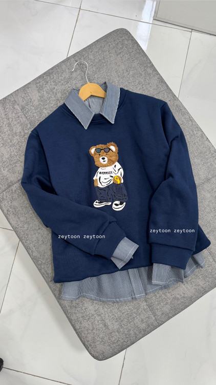 شومیز راه راه برای زیر دورس تدی