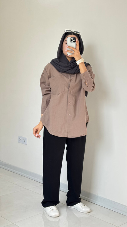 شومیز مانتویی موکا