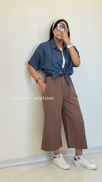 شومیز گره ای سورمه ای