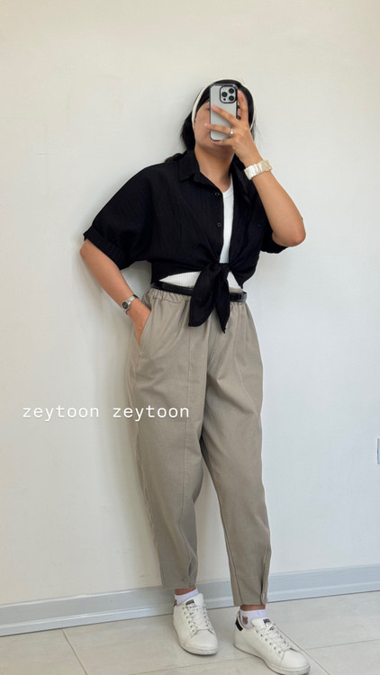 شومیز کراپی مشکی