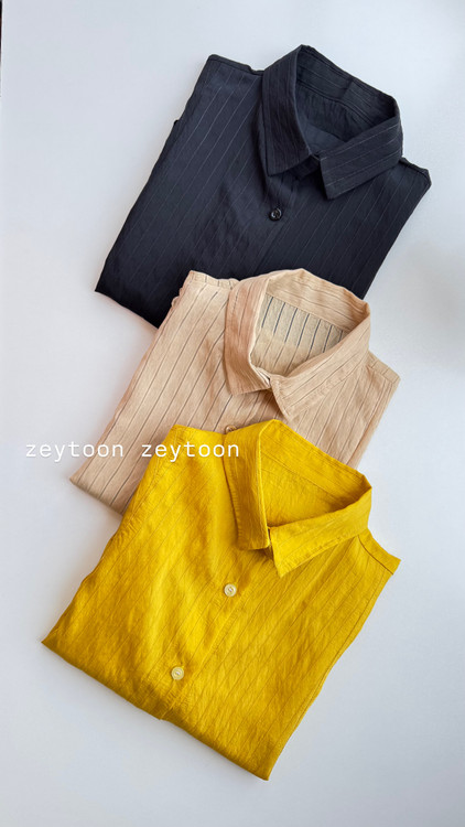 شومیز گره ای راه راه رنگی