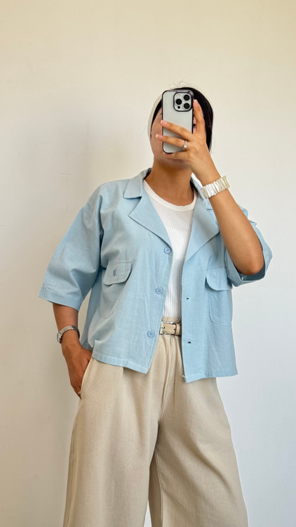 شومیز کراپ ابی مه الود