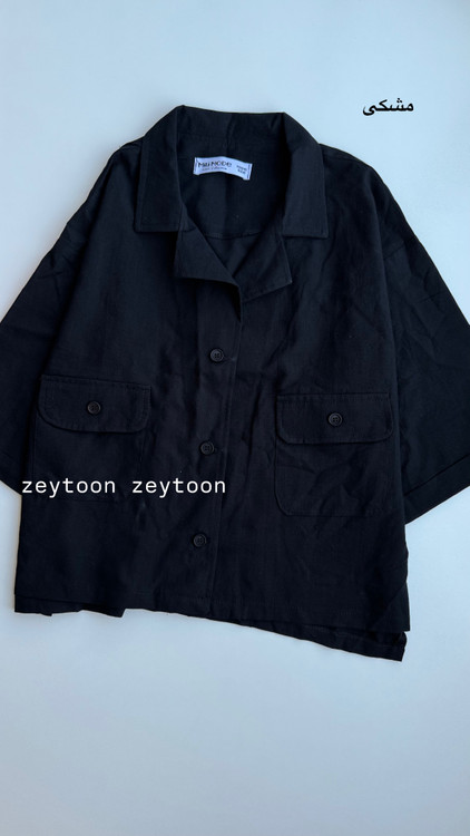 کت کراپ مشکی لنین