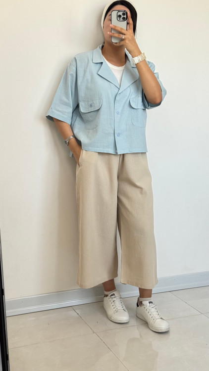 کت کراپ قهوه ای سوخته