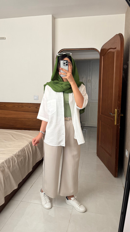 شومیز کوتاه سفید