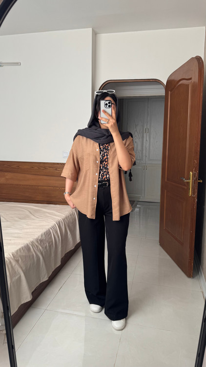 شومیز کوتاه نسکافه ای