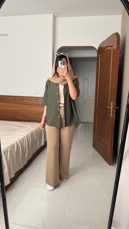 شومیز کوتاه بابوس زیتونی