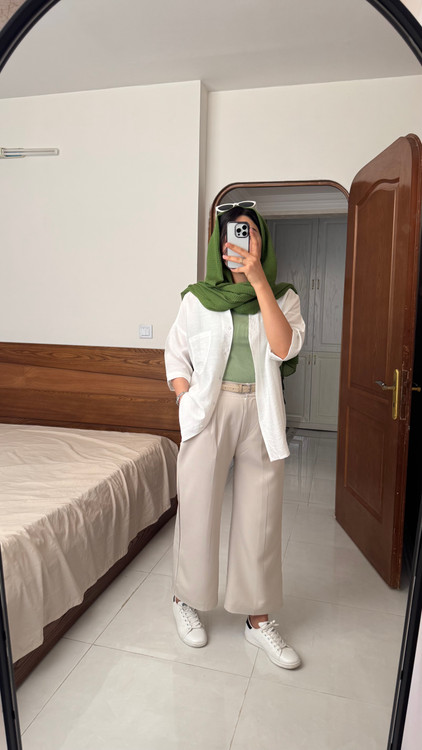 شومیز کوتاه بابوس سفید