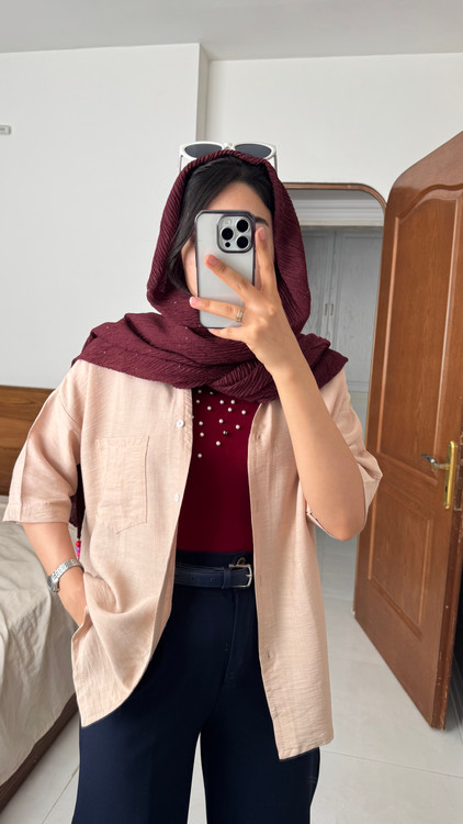 شومیز کوتاه بابوس کرم روشن