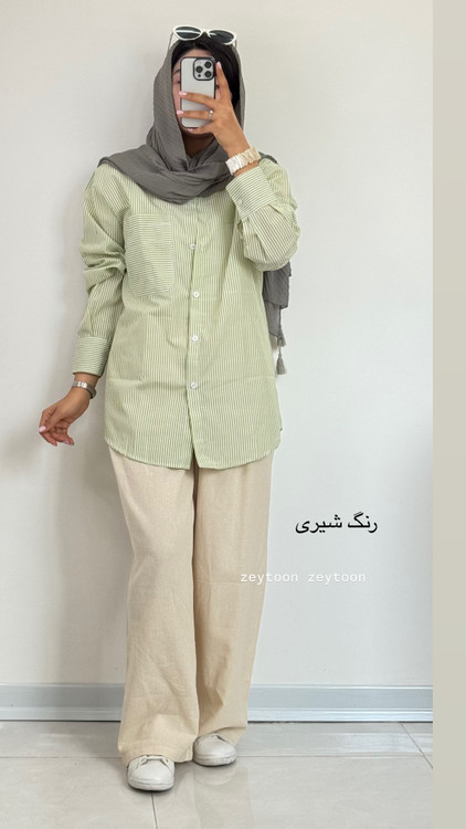 شلوار پارچه ای کنفی حصیری شیری