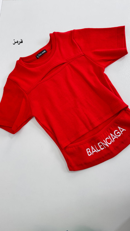 کراپ تیشرتی قرمز