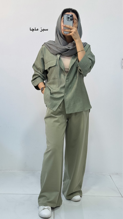 شومیز خنک سبز ماچا