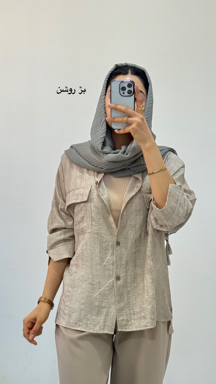 شومیز کوتاه بژ روشن