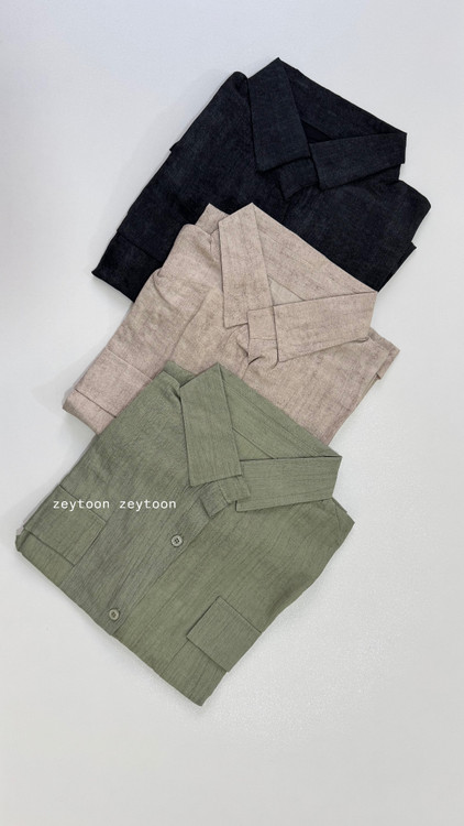 شومیز کوتاه پارچه NR